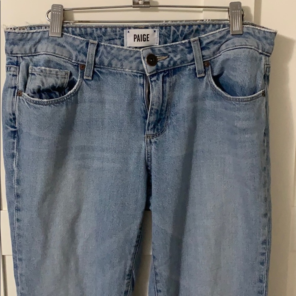 Paige low rise jeans.